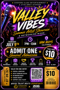 Valley Vibes Summer Artist Showcase & Networking Mixer – General Admission Ticket